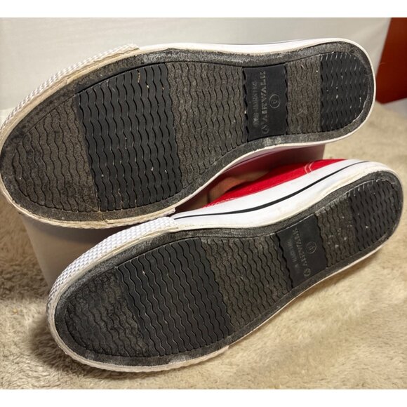 Airwalk Red Canvas Low Top Sneakers Womens Size 6 USA Casual Comfortable Shoes - Picture 12 of 14